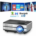 smart full hd projector blue tooth 1080p home theater wireless video miracast tv