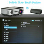 smart full hd projector blue tooth 1080p home theater wireless video miracast tv