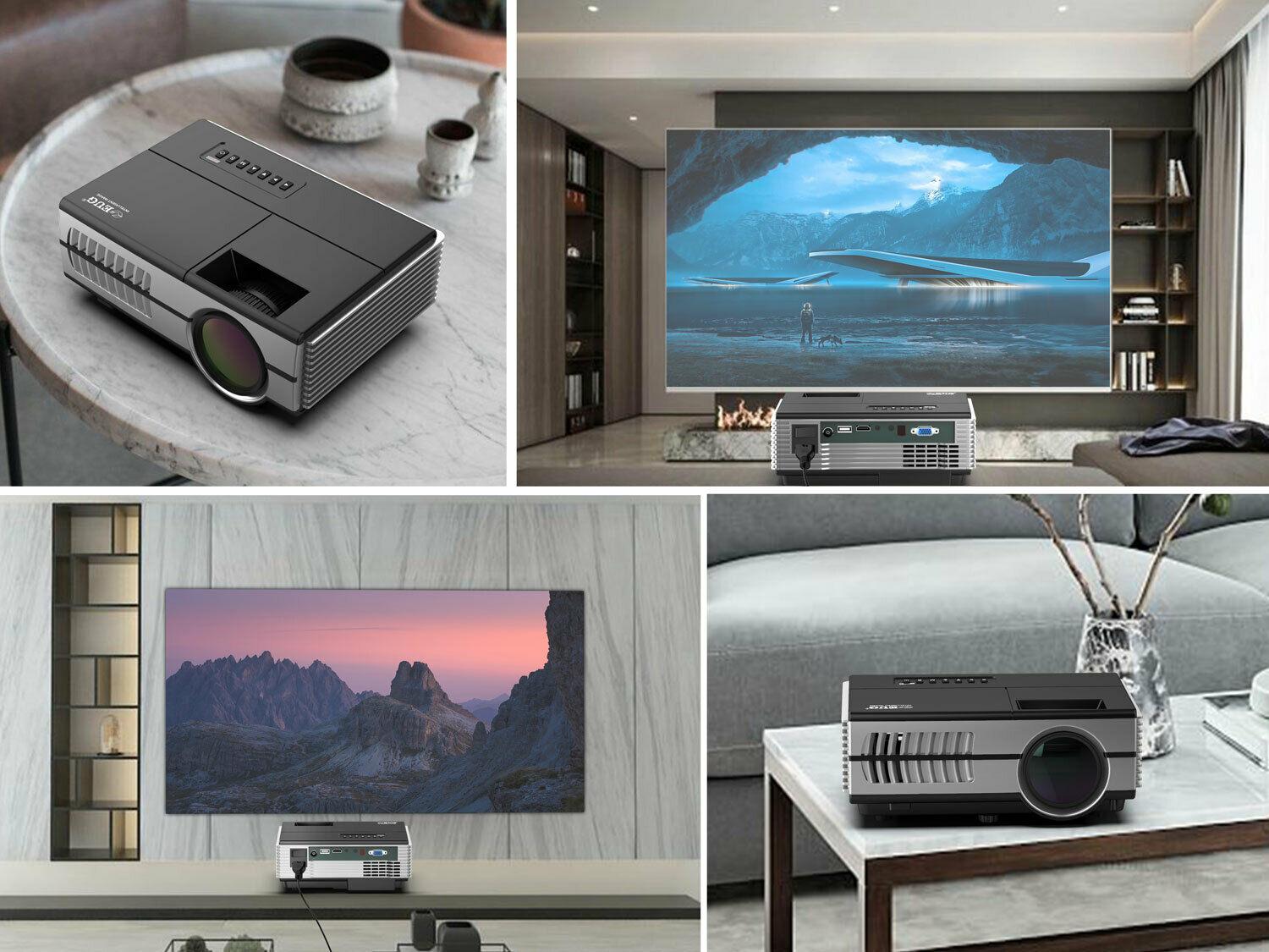 smart full hd projector blue tooth 1080p home theater wireless video miracast tv