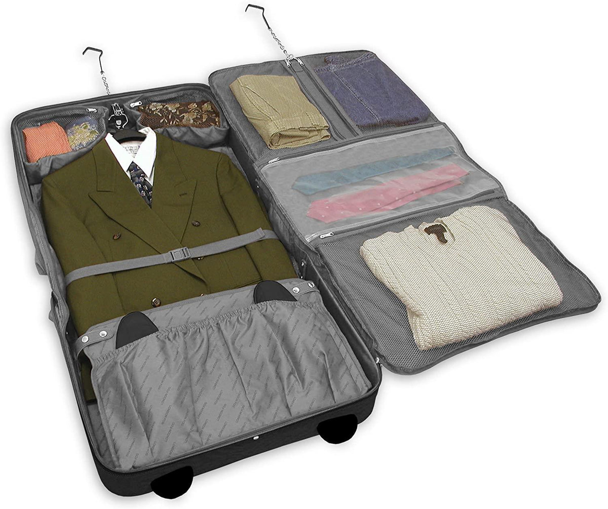 Buckingham 44-Inch Wheeled Garment Bag, Black