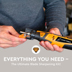Cordless Lawn Mower Blade Sharpener – Adjustable 20°- 40° Angle Guide-Rotary Tool with Replaceable Sharpening Wheel Bits &amp; Fast Rechargeable Battery – Effortless Precision for Lawn Care