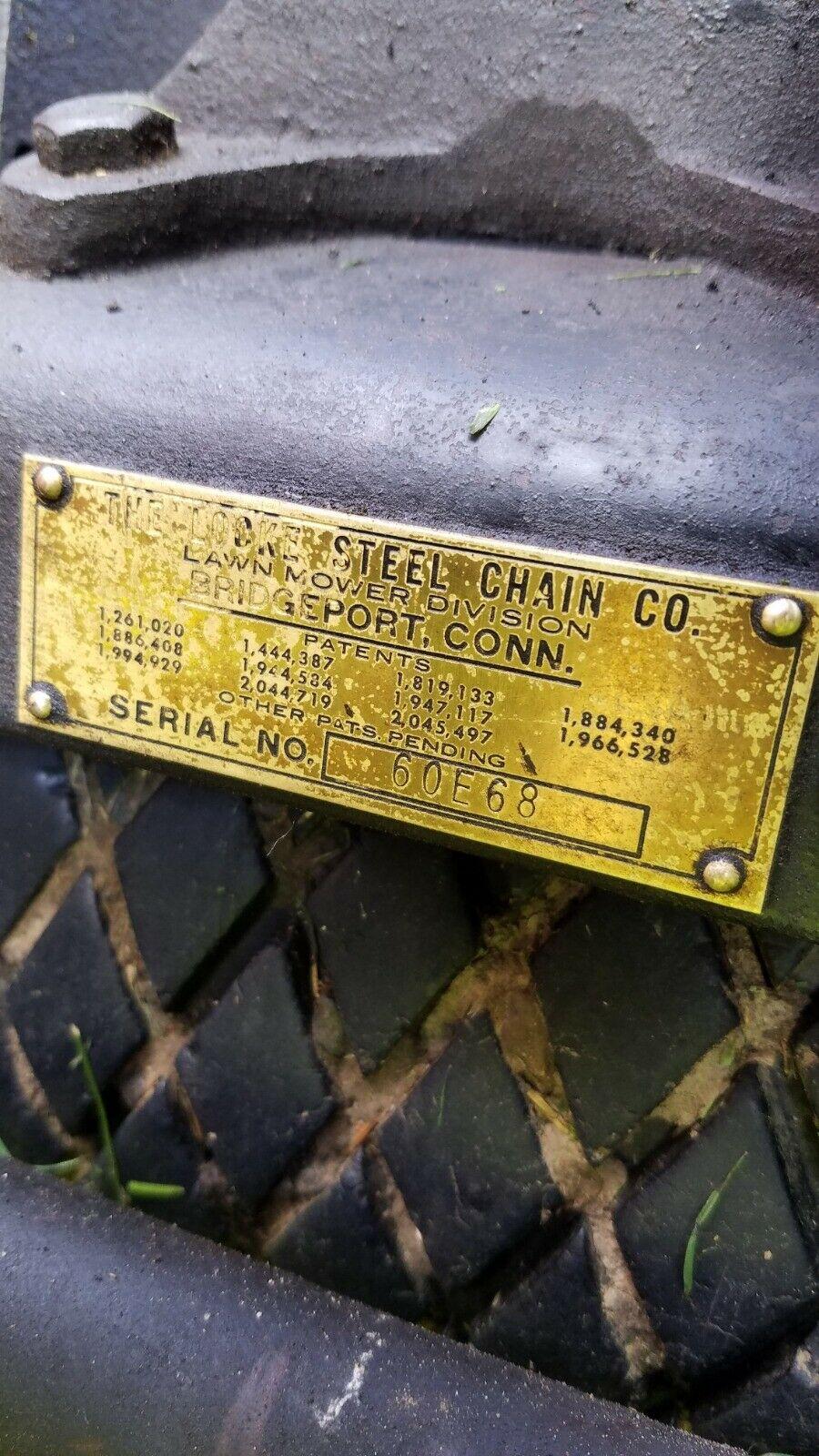 1956 Locke Lawn mower 70" Triplex