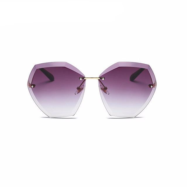 Sunglasses - Luxury Oversize Rimless Transparent Gradient Sunglasses