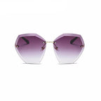 Sunglasses - Luxury Oversize Rimless Transparent Gradient Sunglasses