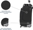 Maxlite 5 Softside Lightweight Rolling Underseat Compact Carry-On Upright 2 Wheel Bag, Men and Women, Black, 15-Inch