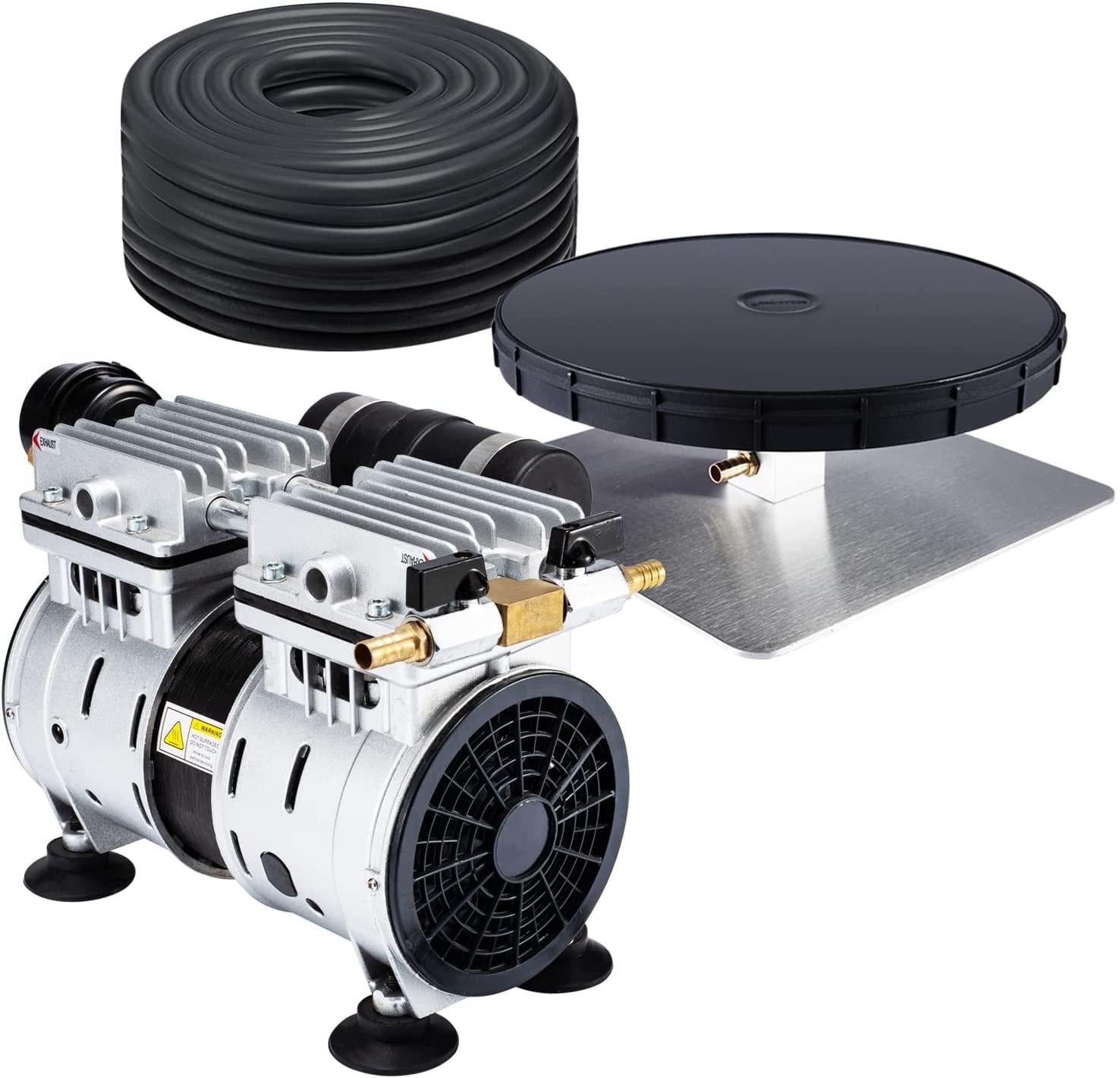 hqua pas10 pond &amp; lake aerator system for up to 1 acre, 110v 1/2 hp compressor + one roll of 100' weighted tubing +one diffuser
