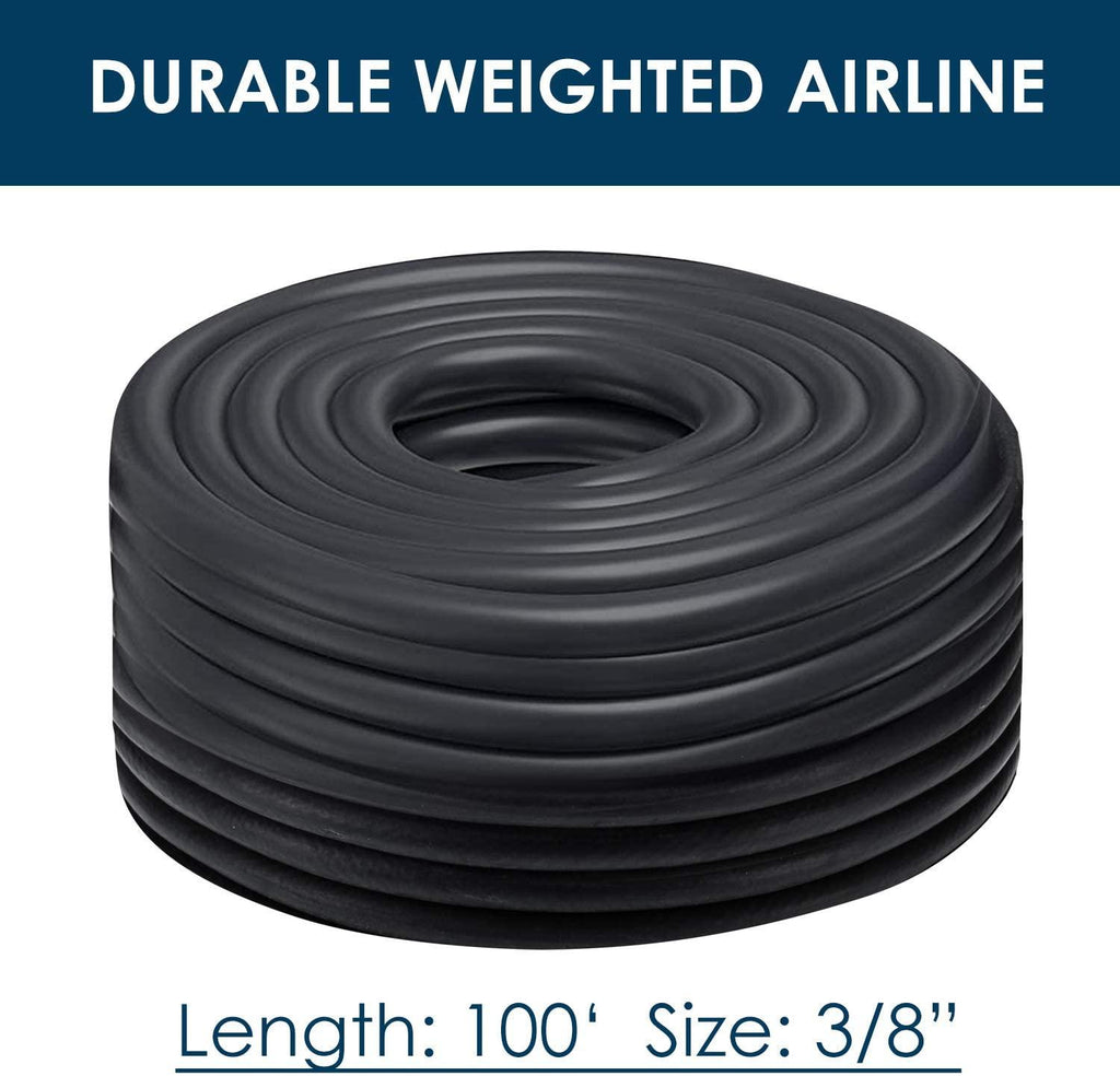 hqua pas10 pond &amp; lake aerator system for up to 1 acre, 110v 1/2 hp compressor + one roll of 100' weighted tubing +one diffuser