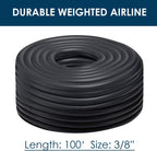 hqua pas10 pond &amp; lake aerator system for up to 1 acre, 110v 1/2 hp compressor + one roll of 100' weighted tubing +one diffuser