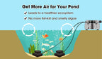 hqua pas10 pond &amp; lake aerator system for up to 1 acre, 110v 1/2 hp compressor + one roll of 100' weighted tubing +one diffuser