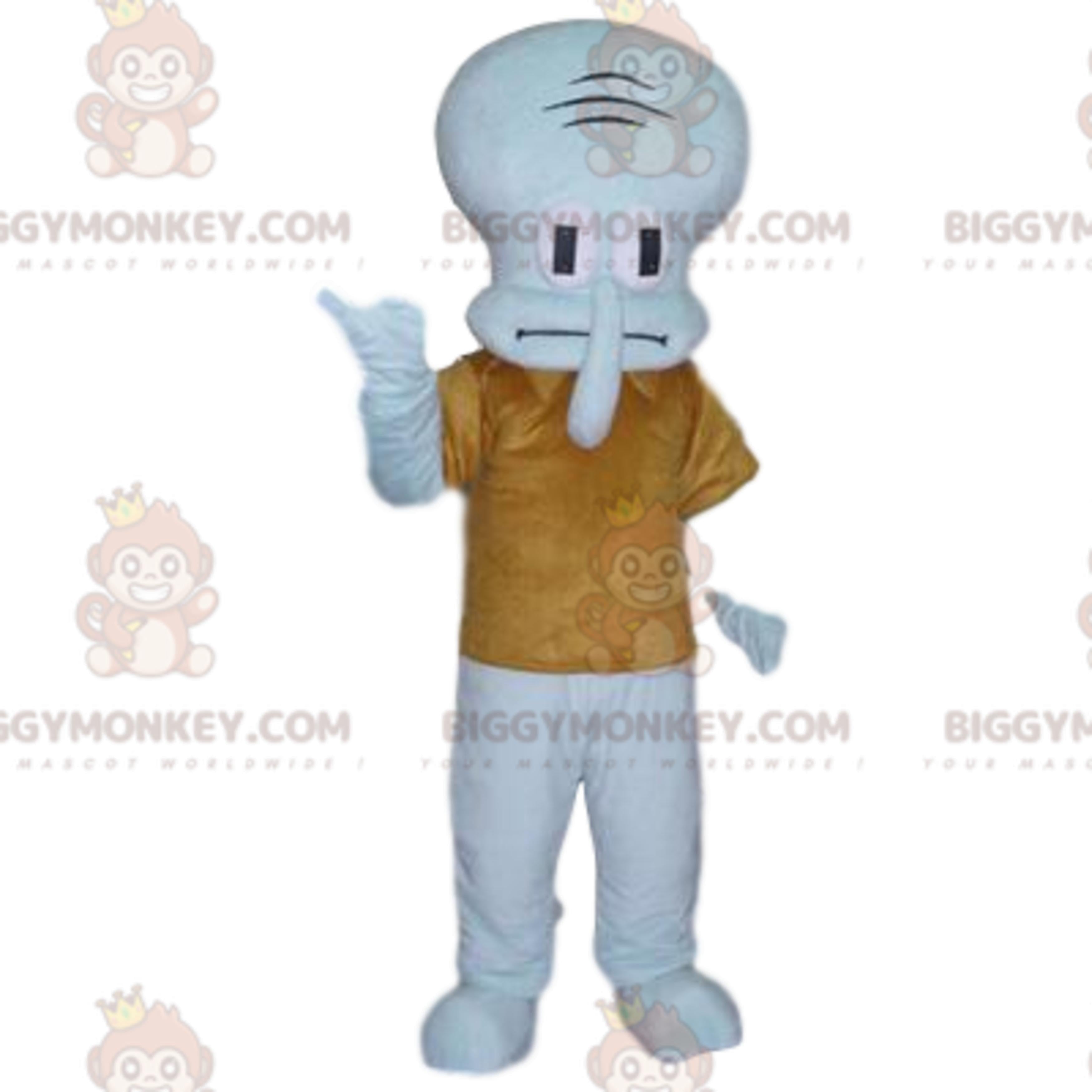 BIGGYMONKEYmascot costume of Carlo Tentacule, the octopus from SpongeBob SquarePants