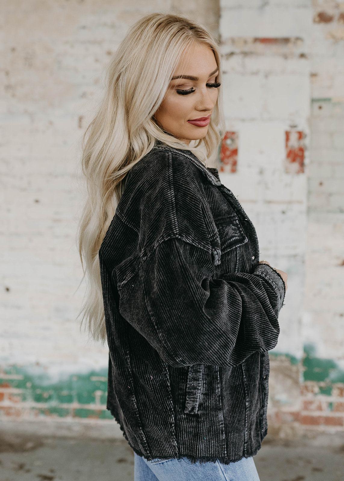 black corduroy jacket