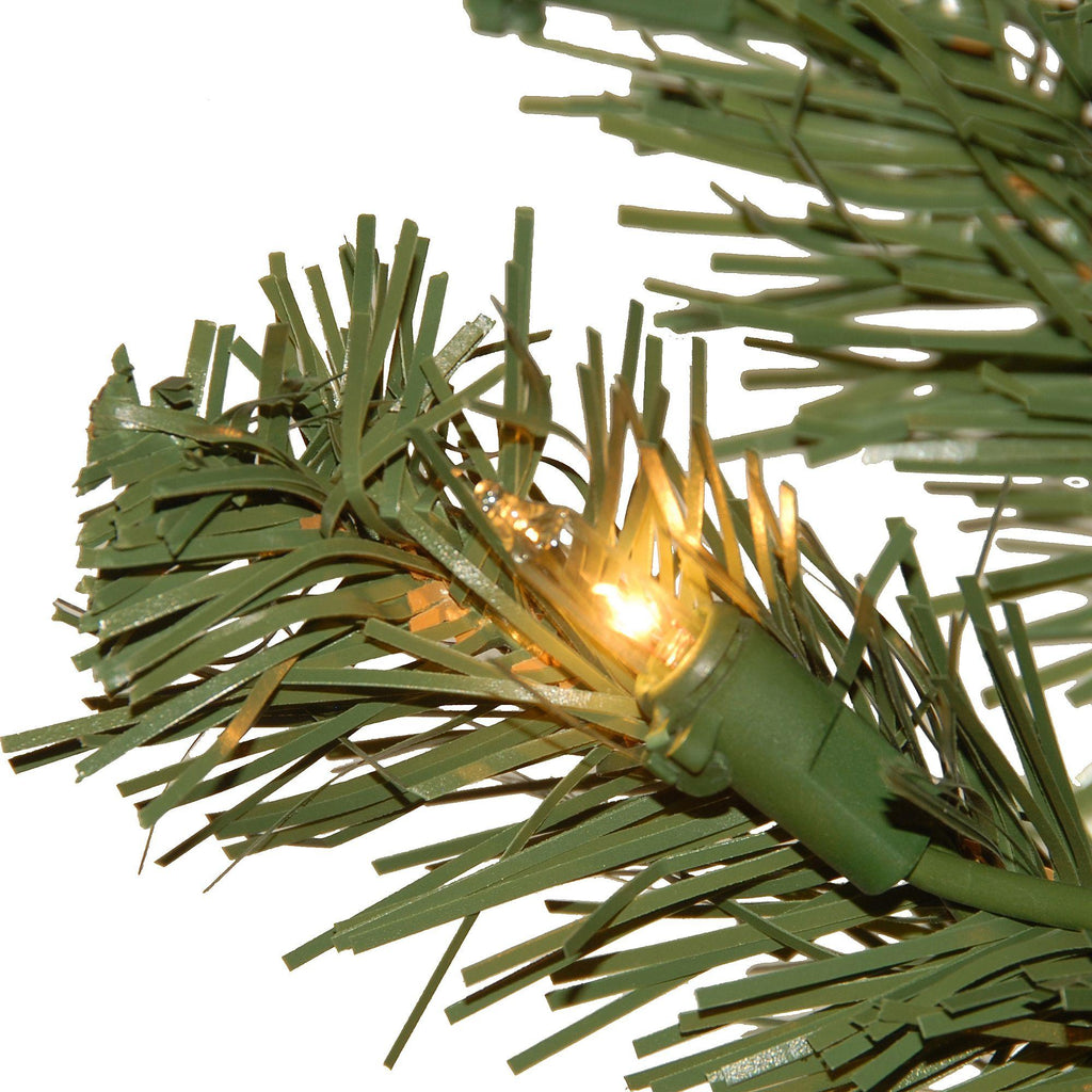 National Tree Company Clear Prelit Incandescent Green Hinged Slim Christmas Tree, 7'