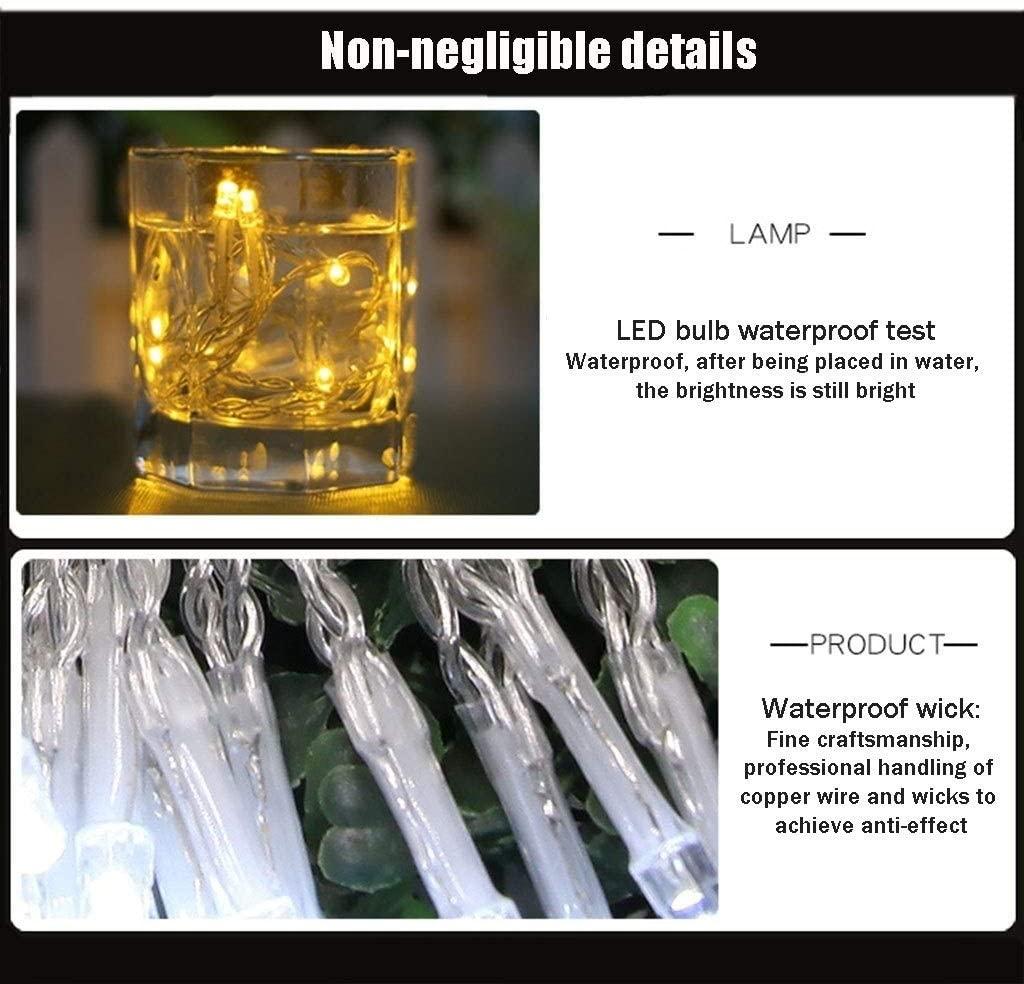 WANG KAI KAI SHOP Outdoor String Lights 8 Modes LED Lights Christmas Decoration Lights Waterproof and Antifreeze String Lights Controller Control Solar Fairy Lights