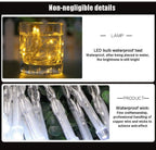 WANG KAI KAI SHOP Outdoor String Lights 8 Modes LED Lights Christmas Decoration Lights Waterproof and Antifreeze String Lights Controller Control Solar Fairy Lights