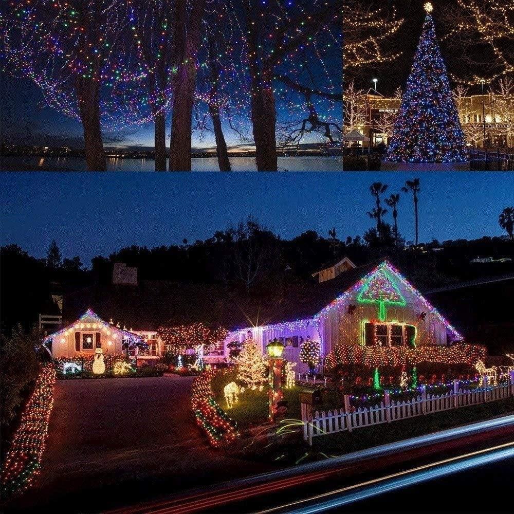 WANG KAI KAI SHOP Outdoor String Lights 8 Modes LED Lights Christmas Decoration Lights Waterproof and Antifreeze String Lights Controller Control Solar Fairy Lights