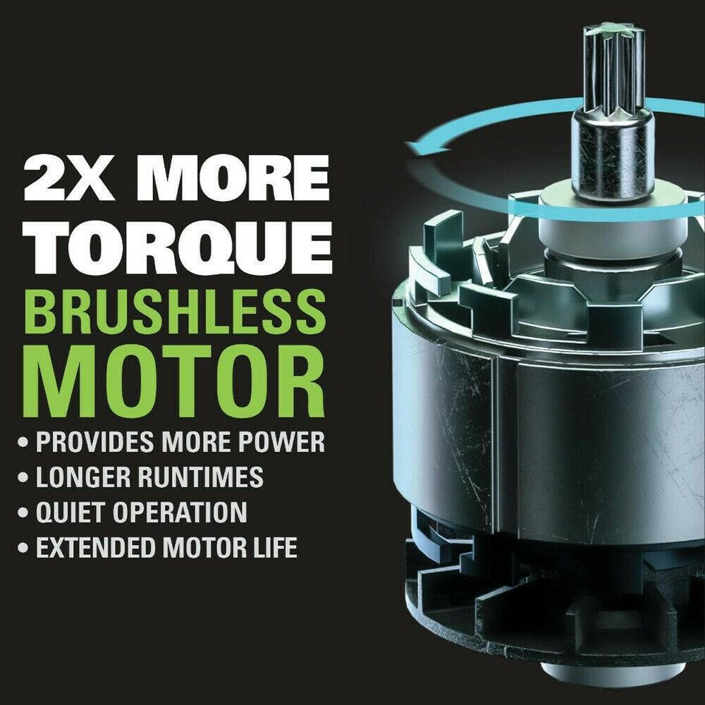 Greenworks 48V 21'' Cordless Lawn Mower Self Propelled 7 Position 2x 5Ah Battery