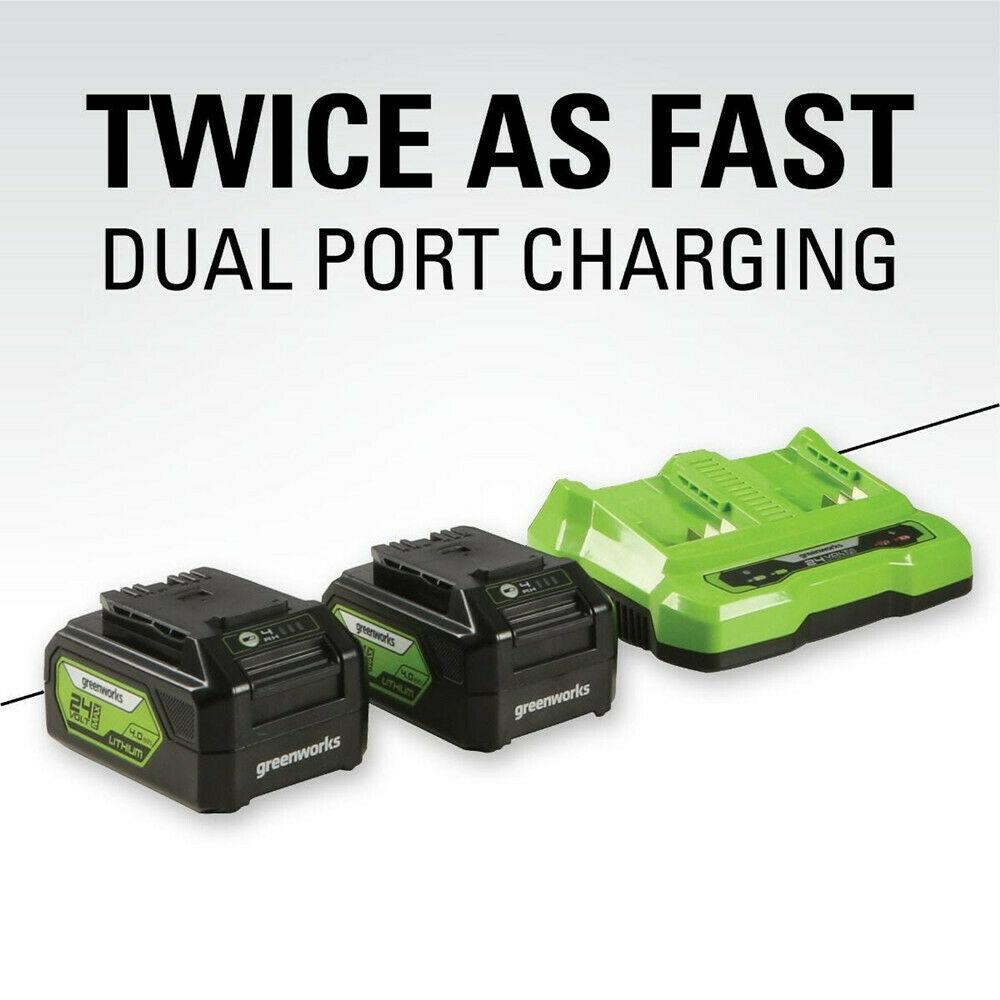 Greenworks 48V 21'' Cordless Lawn Mower Self Propelled 7 Position 2x 5Ah Battery