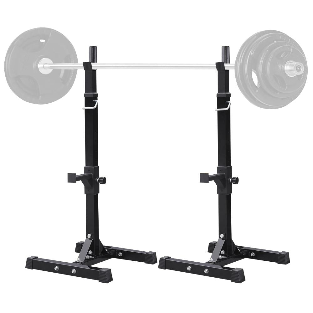 SmileMart 44"-70" Adjustable Squat Rack Portable Dumbbell Racks Barbell Press Stands