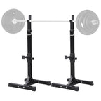 SmileMart 44"-70" Adjustable Squat Rack Portable Dumbbell Racks Barbell Press Stands
