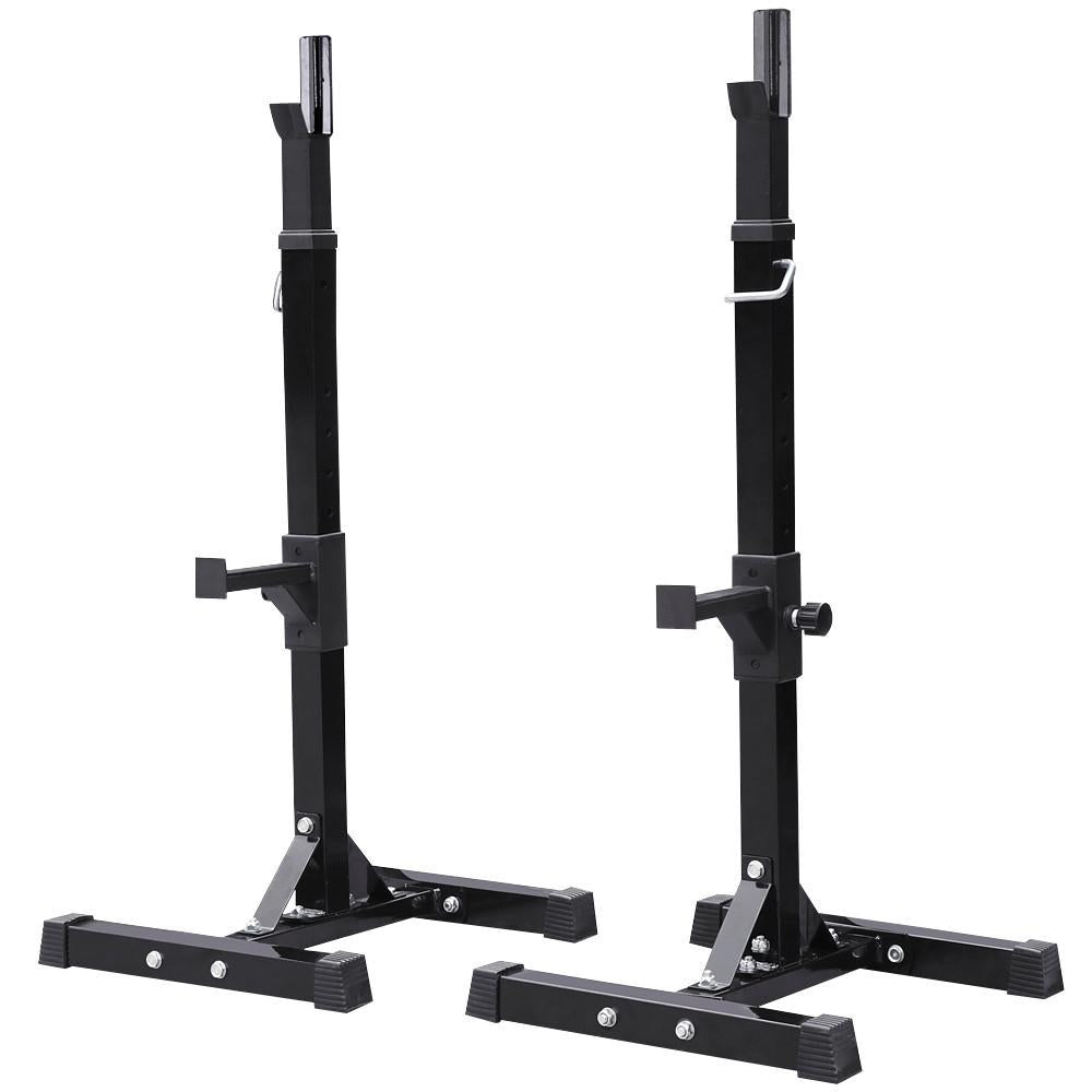 SmileMart 44"-70" Adjustable Squat Rack Portable Dumbbell Racks Barbell Press Stands