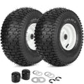 15x6.00-6 Rubber Lawn Mower Tire and Wheel, 2 Pcs Replacement 15x6-6nhs Riding Mowers Lawn Tire and Wheel with Bearing Bore 3/4", 3" Centered Hub