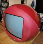 memorex msp-tv1300 video ball 13" red sphere tv w/ shield,