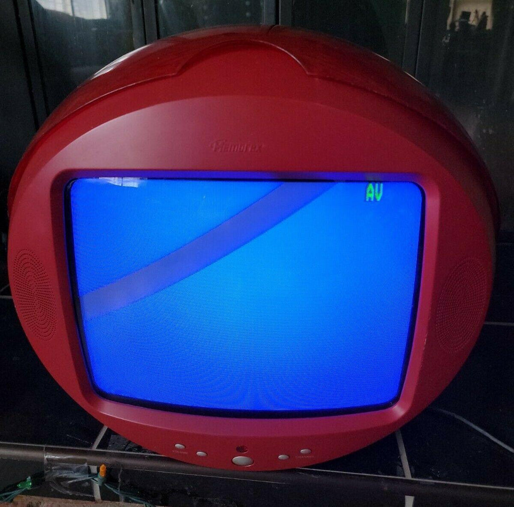 memorex msp-tv1300 video ball 13" red sphere tv w/ shield,