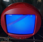 memorex msp-tv1300 video ball 13" red sphere tv w/ shield,