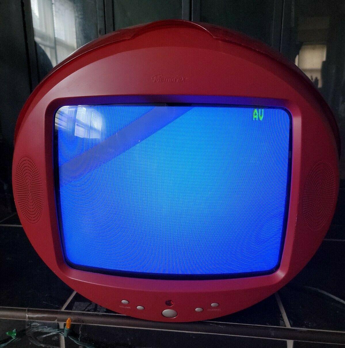 memorex msp-tv1300 video ball 13" red sphere tv w/ shield,