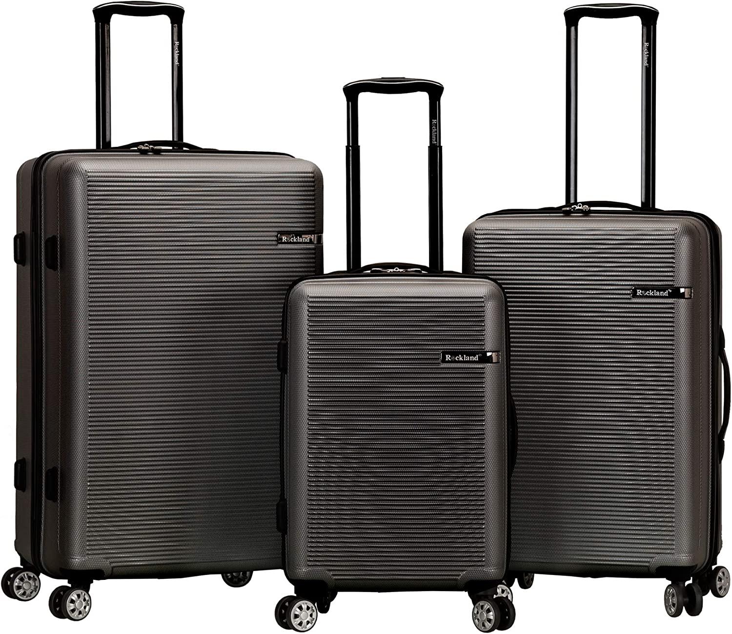 Skyline Hardside Spinner Wheel Luggage Set, Grey, 3-Piece (20/24/28)