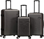 Skyline Hardside Spinner Wheel Luggage Set, Grey, 3-Piece (20/24/28)