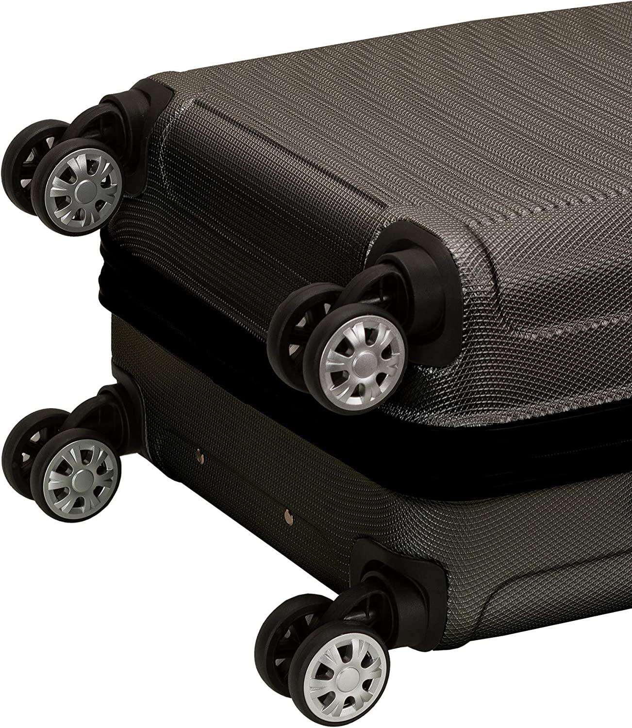 Skyline Hardside Spinner Wheel Luggage Set, Grey, 3-Piece (20/24/28)