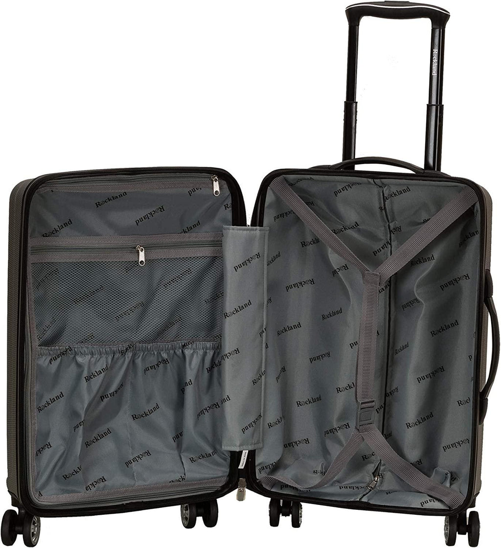 Skyline Hardside Spinner Wheel Luggage Set, Grey, 3-Piece (20/24/28)