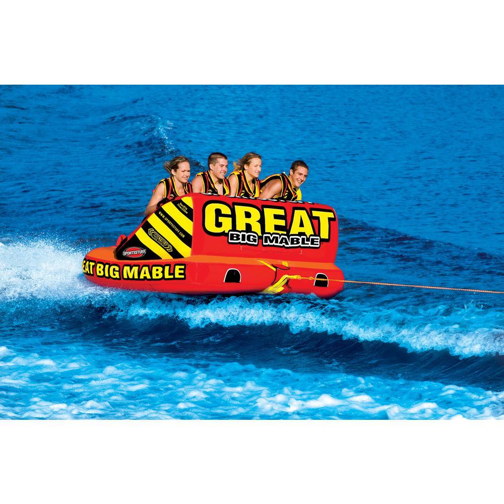 Great Big Mable 4-Rider Inflatable Towable Tube with Tow Rope
