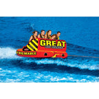 Great Big Mable 4-Rider Inflatable Towable Tube with Tow Rope