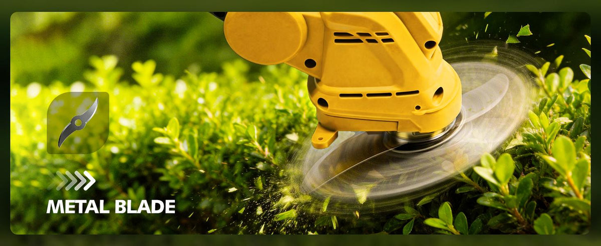 Brushless Electric Weed Wacker String Trimmer, 20V Cordless Weed Eater and Edger, 15" Cutting Width with 2 * 5.0Ah Battery Powered Brush Cutter, 4 in 1 Lawn Mower, Eco Friendly Grass Cutter