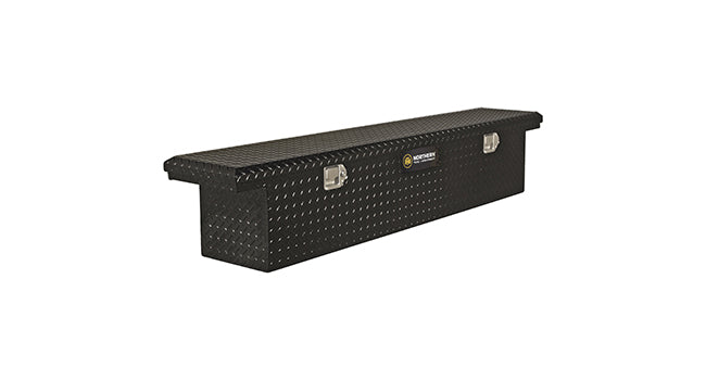 Northern Tool Slim Low Profile Crossover Truck Tool Box - Aluminum, Gloss Black, Paddle Latches, 69in. x 12in. x 13in., Model# 36212712