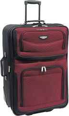 Amsterdam Expandable Rolling Upright Luggage, Burgundy, Checked-Large 29-Inch