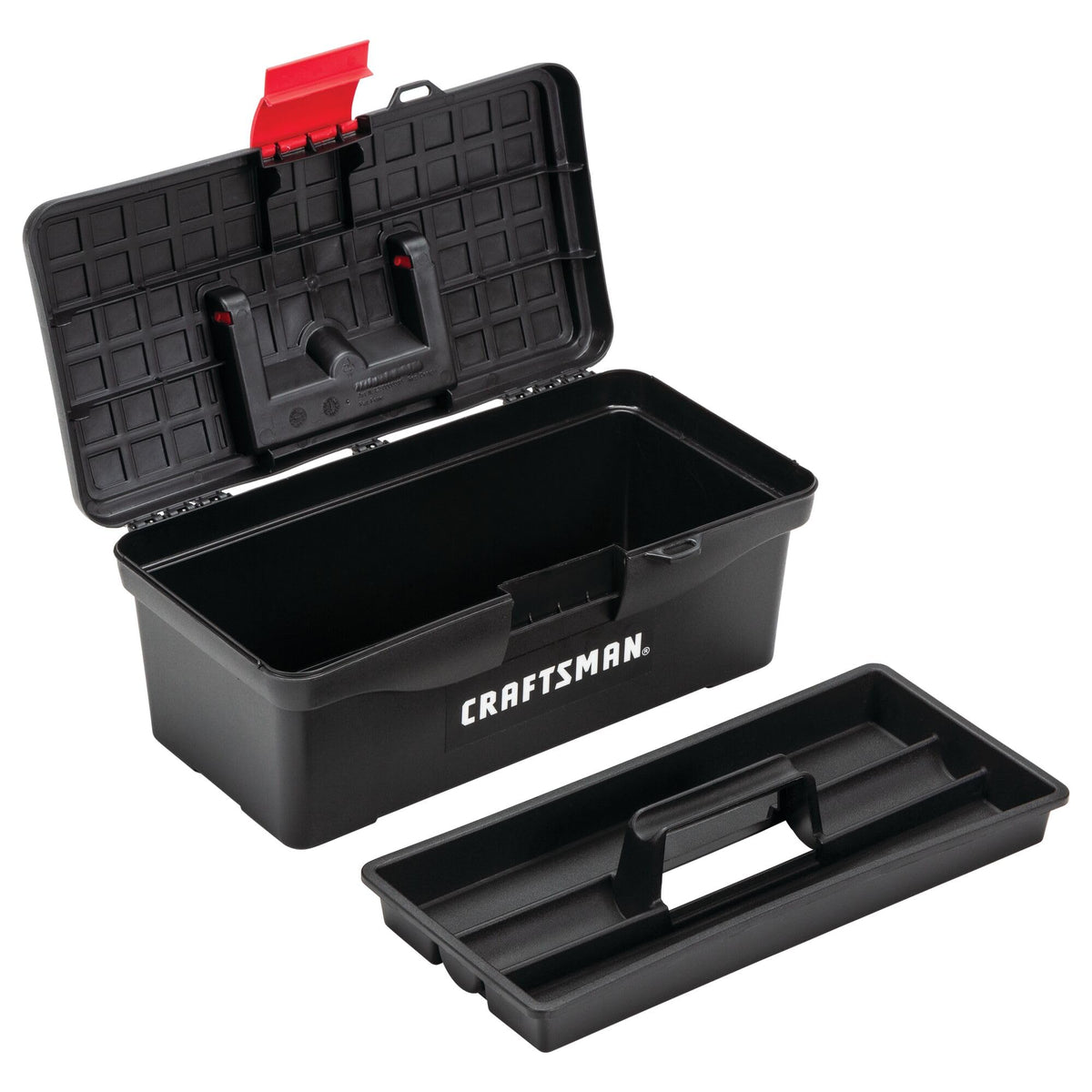 Tool Box, Lockable, 13 in., Red/Black (CMST13004)