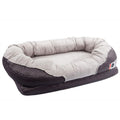 BarksBar Gray Orthopedic Dog Bed - Snly Sper - with Solid Orthopedic Foam, Extra Comfy Cotton-Padded Rim Cushion and Nonslip Bottom