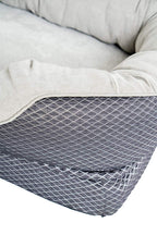 BarksBar Gray Orthopedic Dog Bed - Snly Sper - with Solid Orthopedic Foam, Extra Comfy Cotton-Padded Rim Cushion and Nonslip Bottom