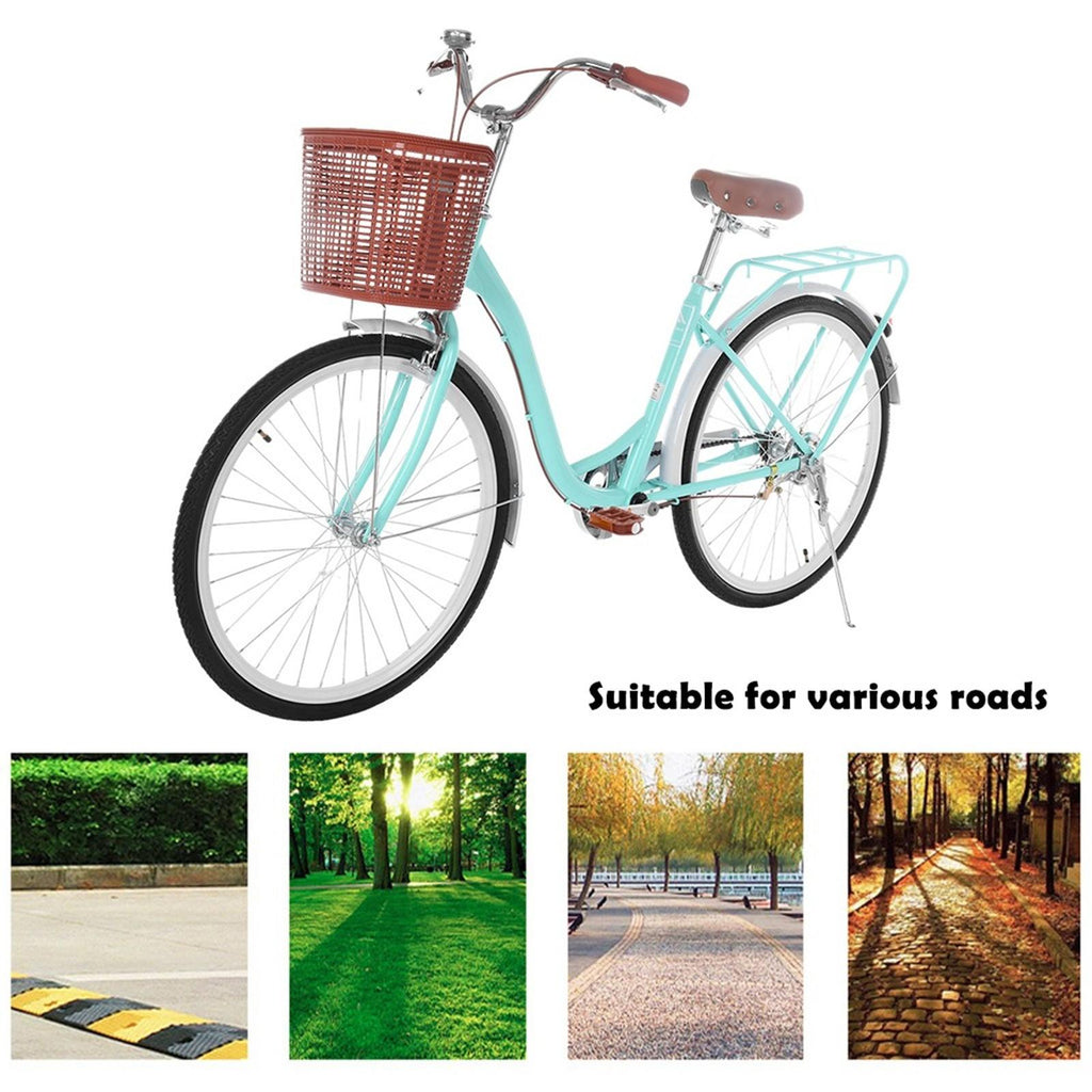 Zyooh 26 Inch Classic Bicycle Retro Bicycle Beach Cruiser Bicycle Retro Bicycle