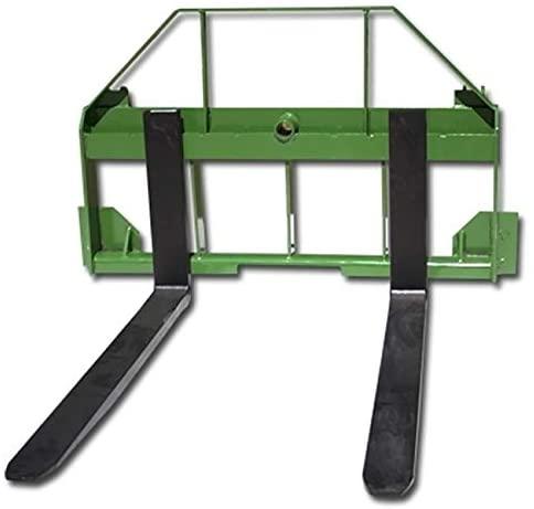 titan attachments 46" fork frame attachment 48" fork blades rate 4,500 lb fits john deere loaders