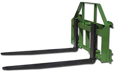 titan attachments 46" fork frame attachment 48" fork blades rate 4,500 lb fits john deere loaders