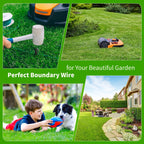 100m/328ft Universal Lawnmower Boundary Wire Contains 50x Lawn Pegs+10x Wire Connectors+9X ium Blades Robotic Lawnmower Wire Compatible with //Worx