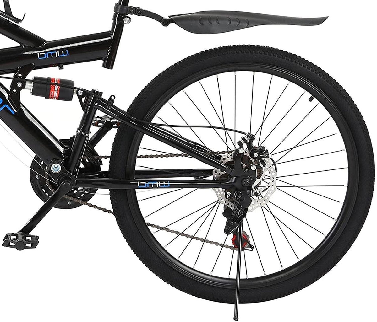 Mountain Bike for Adult/Mens/Womens, 26 Inch 21 Speed All-Terrain Bicycle, High Carbon Steel Frame, Disc Brake, Full Suspension