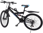 Mountain Bike for Adult/Mens/Womens, 26 Inch 21 Speed All-Terrain Bicycle, High Carbon Steel Frame, Disc Brake, Full Suspension