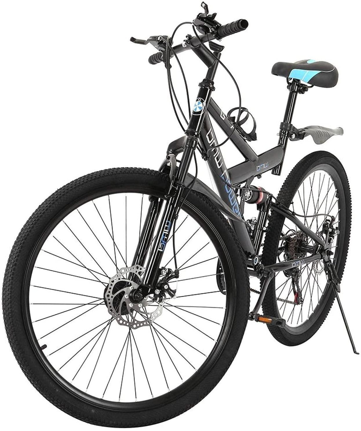 Mountain Bike for Adult/Mens/Womens, 26 Inch 21 Speed All-Terrain Bicycle, High Carbon Steel Frame, Disc Brake, Full Suspension