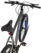 Hiland 27.5 Inch Mountain Bike 27-Speed MTB Bicycle for Man with 19.5 Inch Frame Lock-Out Suspension Fork Hydraulic Disc-Brake Urban Commuter City Bicycle Grey