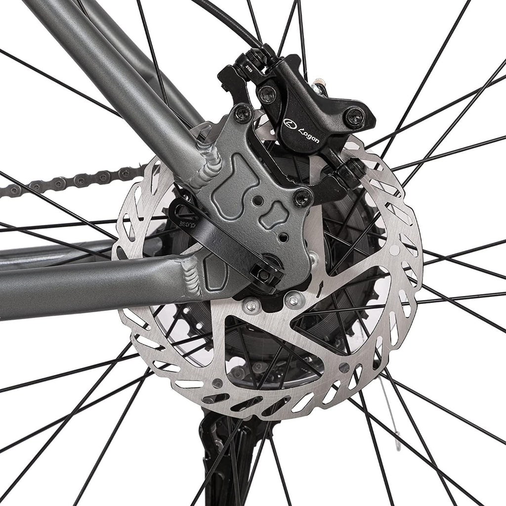 Hiland 27.5 Inch Mountain Bike 27-Speed MTB Bicycle for Man with 19.5 Inch Frame Lock-Out Suspension Fork Hydraulic Disc-Brake Urban Commuter City Bicycle Grey